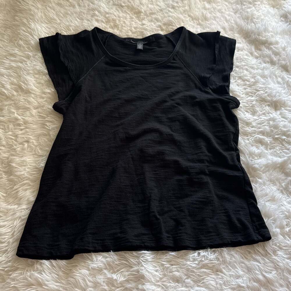 White House Black Market Ruffled Cap Sleeve Blouse Small